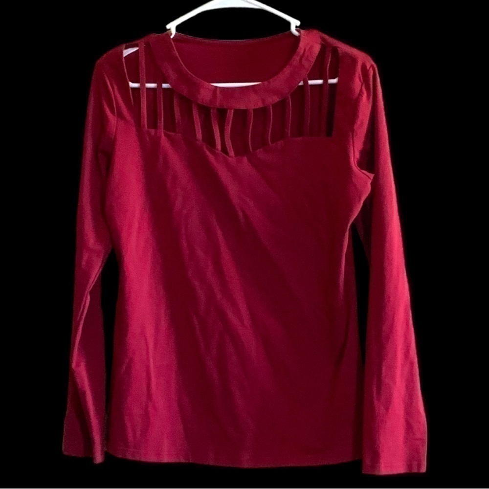 Unique Luckinchic RED cut out top. Never worn